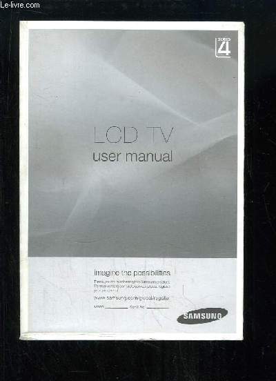 LCD TV, User Manual. Series 4