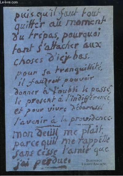 Catalogue n130 de la Librairie Bonnefoi, de Souvenirs Intimes, Mmoire Populaire (Manuscrits, correspondances).