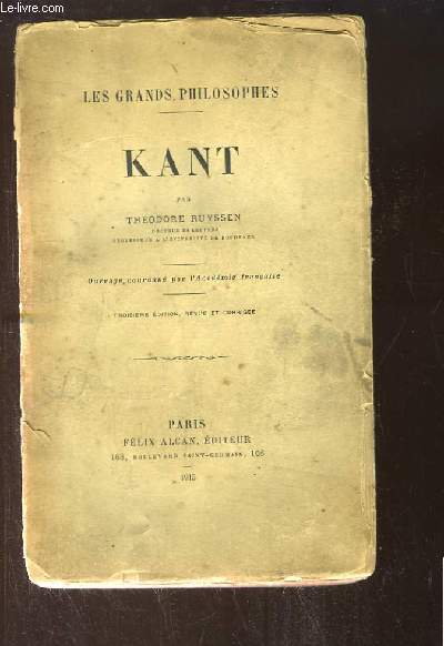 Kant. Les Grands Philosophes.