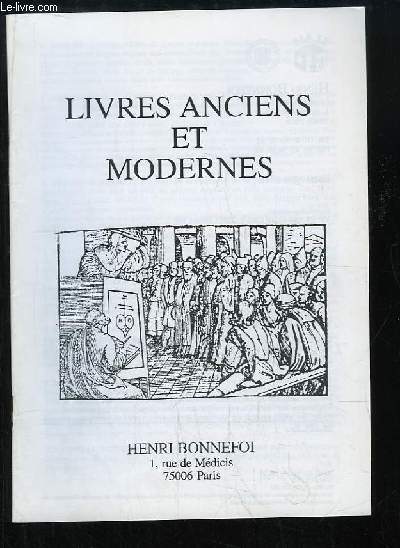 Catalogue n46 de Livres Anciens et Modernes, de la Librairie 