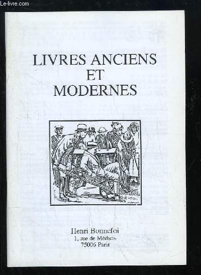 Catalogue n51 de Livres Anciens et Modernes, de la Librairie 