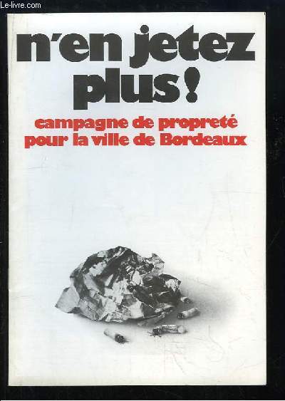 Brochure de Campagne de propret pour la ville de Bordeaux 