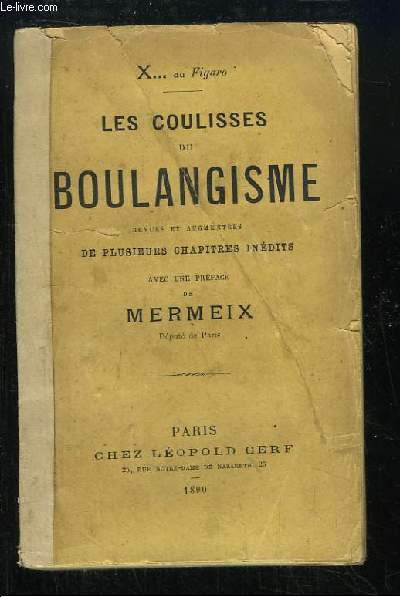 Les Coulisses du Boulangisme.