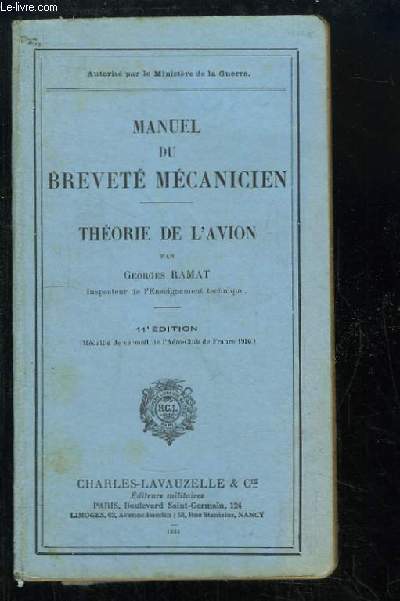 Manuel du Brevet Mcanicien. Thorie de l'Avion.