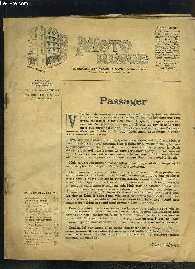 Moto-Revue du 3 octobre 1936 : La Moto  l'arme - Changements de vitesses - La course de la cte Lapize - Cadres - La Parkerisation - Concours Lpine ...