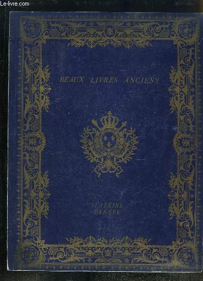 Catalogue de Beaux Livres de la Librairie Slatkine.