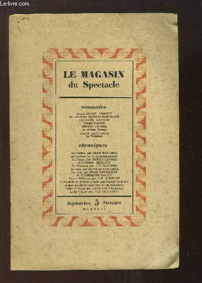 Le Magasin du Spectacle N9 / 10 : Les Taureaux, opra-bouffe de Al. Arnoux - Images d'Alceste, de Ch. Foudan - Au cinma Tamoul, par Vignes ...