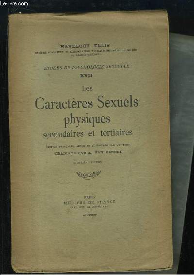 Etudes de Psychologie Sexuelle, n17 : Les Caractres Sexuels physiques, secondaires et tertiaires.