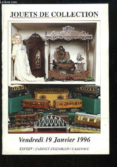 Catalogue de la Vente aux Enchres du 19 janvier 1996, de Jouets de Collection.