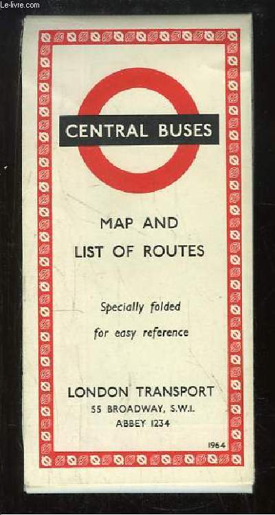 Central Buses. Map and List of routes.