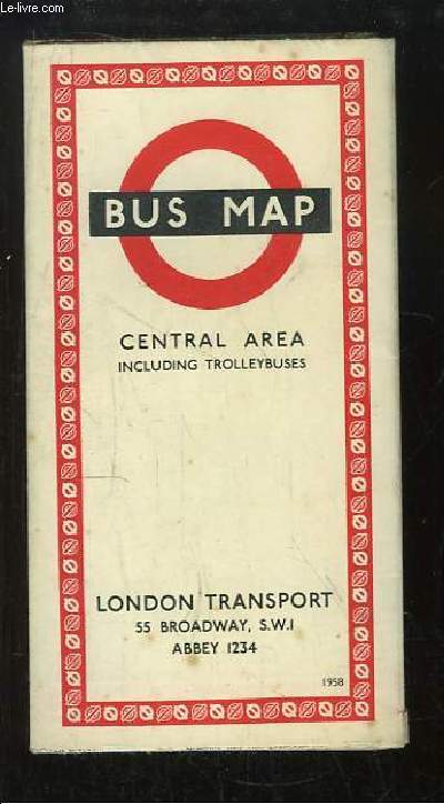 Bus Map. Central Aera, including Trolleybus