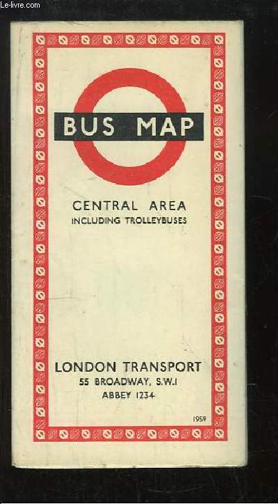 Bus Map. Central Aera, including Trolleybus