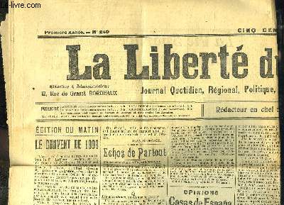 La Libert du Sud-Ouest n240 - 1re anne : Le Convent de 1909 - Cosas de Espaa
