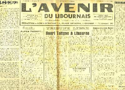 L'Avenir du Libournais, N34 - 1re anne : Henri Teitgen