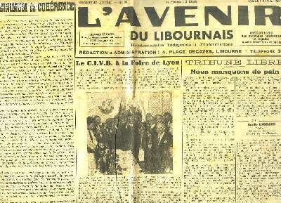L'Avenir du Libournais, N85 - 3e anne