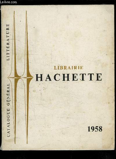 Catalogue gnral Littrature 1958