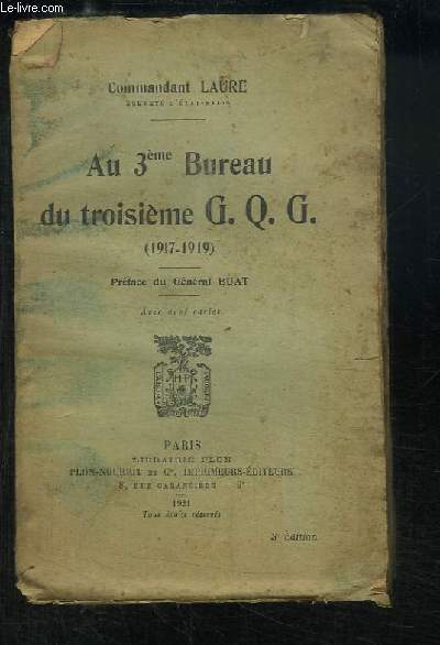 Au 3me Bureau du troisime G.Q.G. (1917 - 1919)