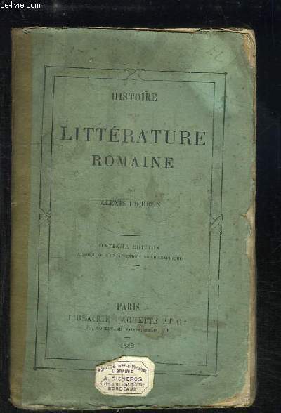 Histoire de la Littrature Romaine.