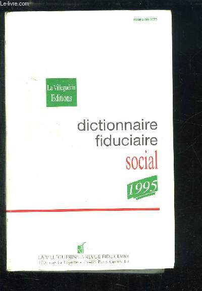 Dictionnaire fiduciaire social 1995