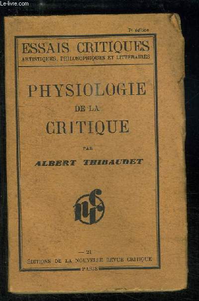 Physiologie de la Critique.