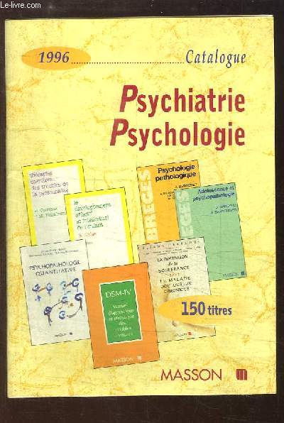 Catalogue 1996, Psychiatrie et Psychologie.