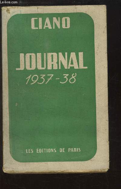 Journal Politique 1937 - 1938