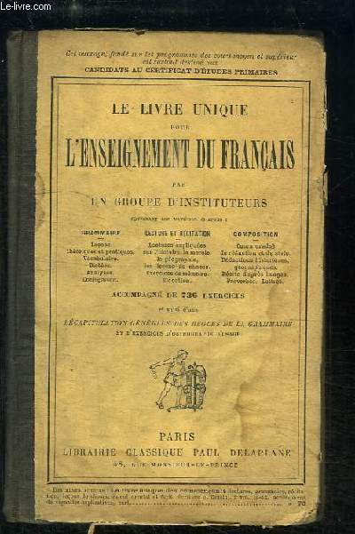 Le Livre Unique pour l'Enseignement du Franais
