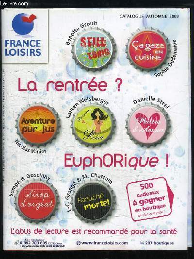 Catalogue France Loisirs, Automne 2009. La rentre ? Euphorique. !