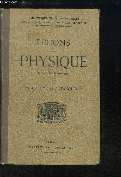 Leons de Physique, 2e & 3e annes