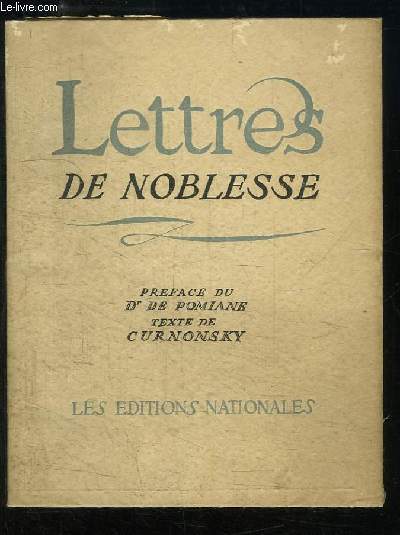 Lettres de Noblesse