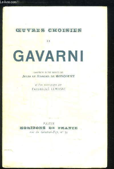 Oeuvres Choisies de Gavarni.