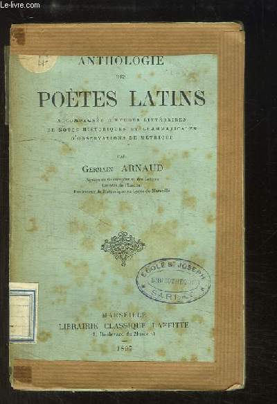 Anthologie des Potes Latins.
