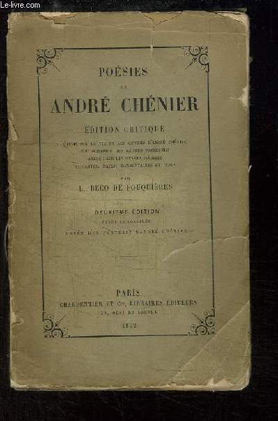 Posies d'Andr Chnier. Edition critique.