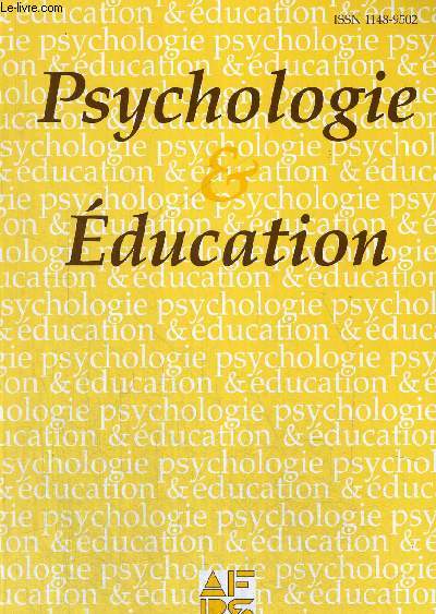 PSYCHOLOGIE & EDUCATION - N39 - DECEMBRE 1999