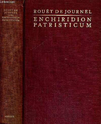 ENCHIRIDION PATRISTICUM - OUVRAGE EN LATIN