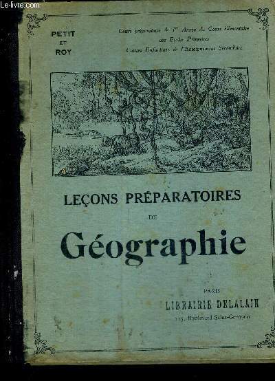 LECON PREPARATOIRE DE GEOGRAPHIE - COURS PREPARATOIRE ET 1ERE ANNEE DU COURS ELEMENTAIRE