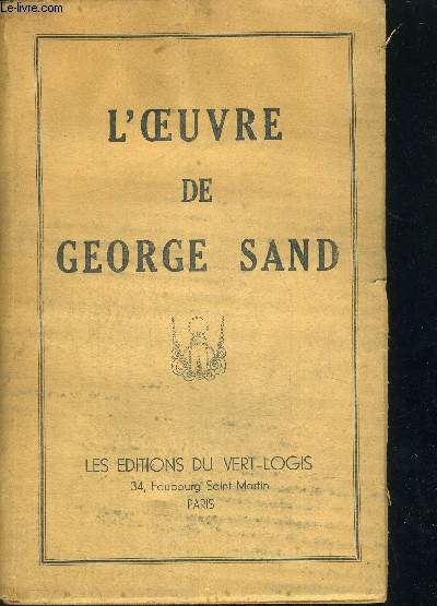 L'OEUVRE DE GEORGE SAND