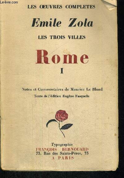 ROME - TOME 1- LES TROIS VILLES