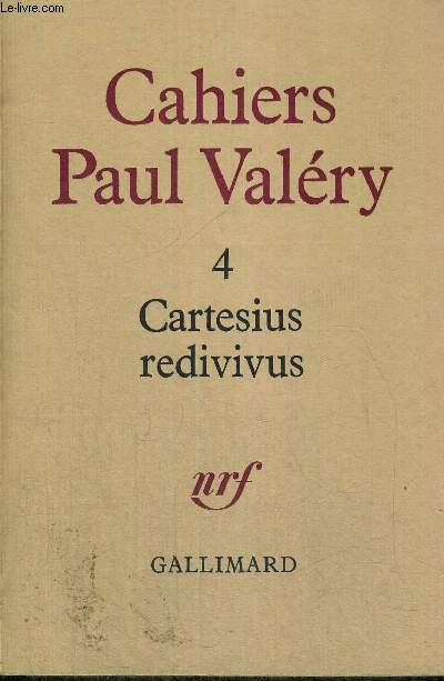 CARTESIUS REDIVIVUS - CAHIERS PAUL VALERY