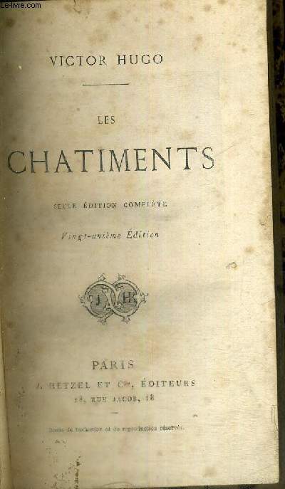 LES CHATIMENTS - 21E EDITION - SEULE EDITION COMPLETE