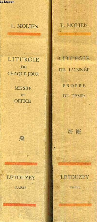 LITURGIE DE CHAQUE JOUR - LA PRIERE DE L'EGLISE - 2 VOLUMES - TOMES 1 ET 2 - TOME 1 : MESSE & OFFICE - TOME 2 : PROPRE DU TEMPS