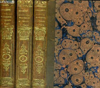 CONTINUATION DE L'HISTOIRE DE L'EGLISE - DEPUIS 1721 JUSQU'EN 1830 - 3 VOLUMES - TOMES 1 A 3 - INCOMPLET