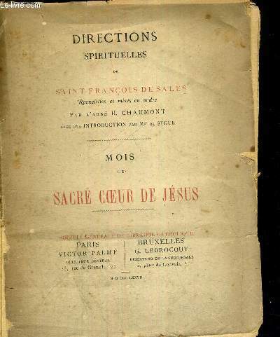 DIRECTIONS SPIRITUELLES DE SAINT-FRANCOIS DE SALES - MOIS DU SACRE COEUR DE JESUS