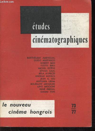 ETUDES CINEMATOGRAPHIQUS- LE NOUVEAU CINEMA HONGROIS