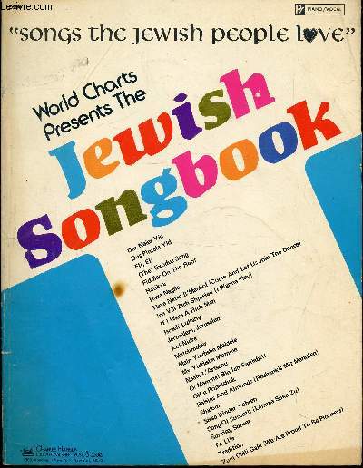 N39 - PIANO/VOCAL - JEWISH SONGBOOK - SONGS THE JEWISH PEOPLE LOVE -