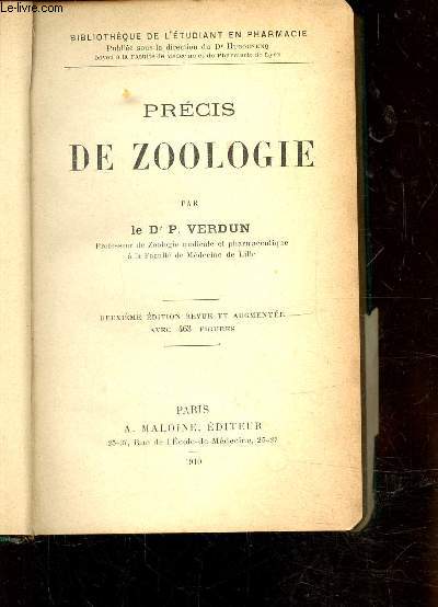 PREVIS DE ZOOLOGIE - 2E EDITION REVUE ET AUGMENTEE -