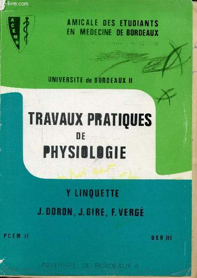 TRAVAUX PRATIQUES DE PHYSIOLOGIE - UNIVERSITE DE BORDEAUX II