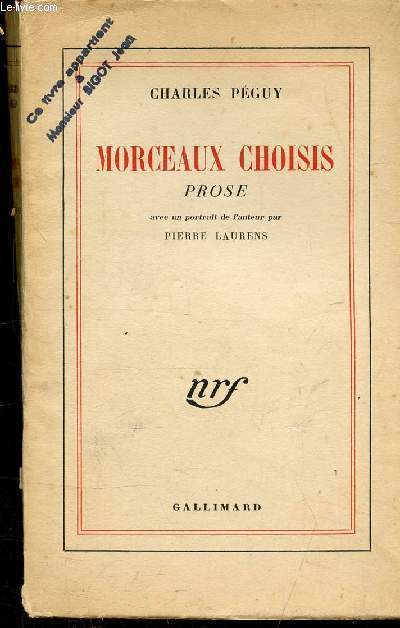 MORCEAUX CHOISIS - PROSE -
