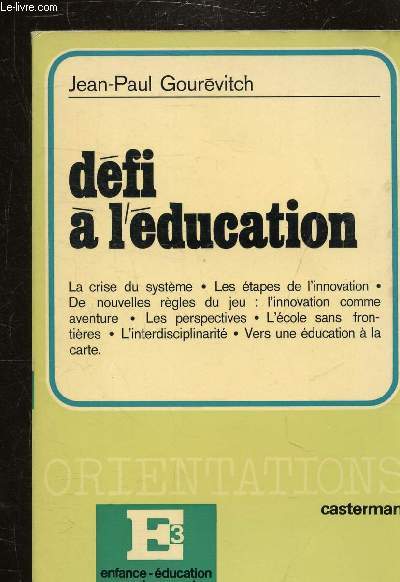 DEFI A L'EDUCATION -