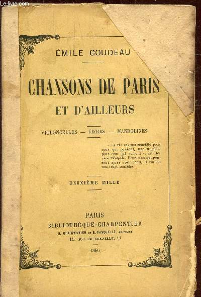 CHANSONS DE PARIS ET D'AILLEURS -VIOLONCELLES - FIFRES - MANDOLINES